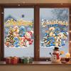2027 Knit Sheep Window Sticker Happy New Year Stickers Cute Lamb Christmas Window Decor Home Decoration Shop Glass Xmas Ornament