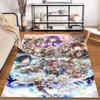 Anime-Inspired Carpet with Colorful Characters and Fantasy Theme Suitable for use as an anti-slip for living room bedroom sofas