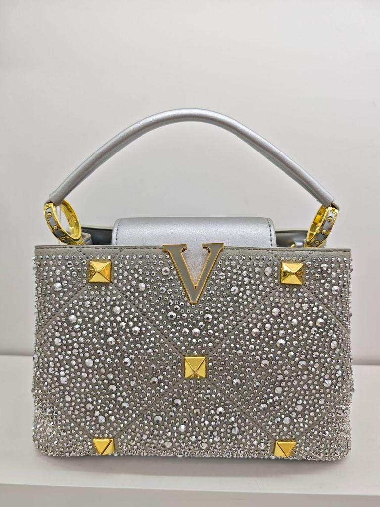 2025 Elegante Flip Diamond Damen Handtasche und Schultertasche