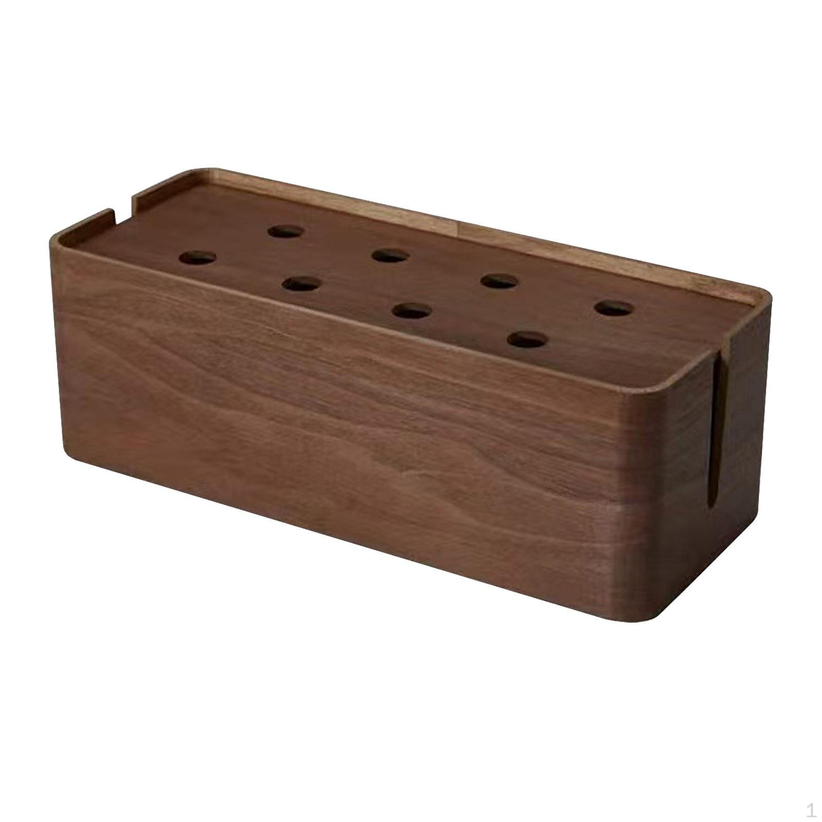 

Деревянный ящик для организации кабелей/крышка для удлинителя со встроенной вентиляцией и быстрым доступом, подходит Large