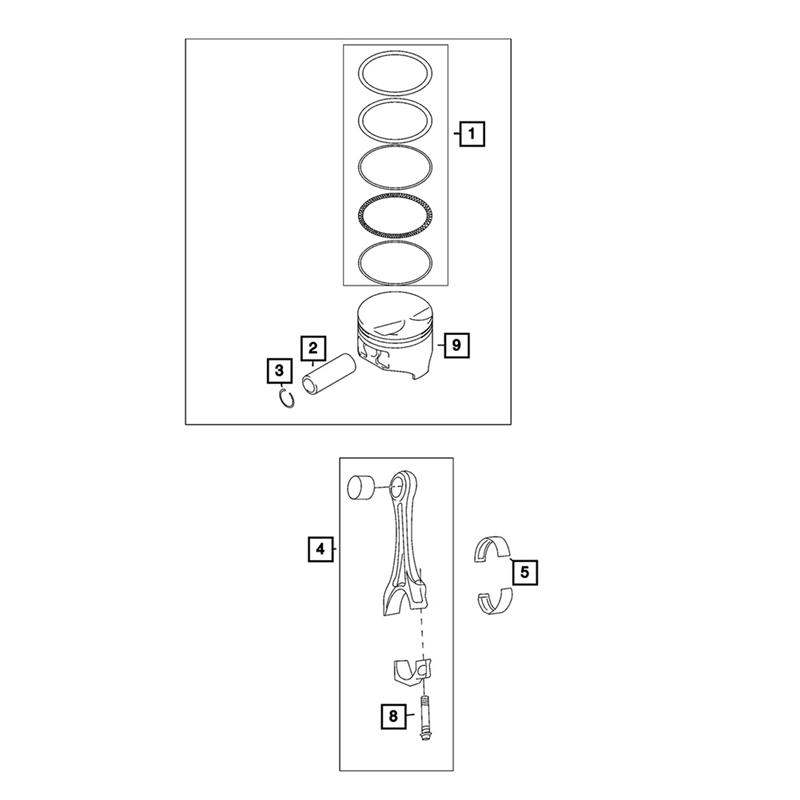 A28G-Car Piston Connecting Rod Assembly Connecting Rod 4893604AA 04893604AA For Jeep Grand Cherokee 2.0T