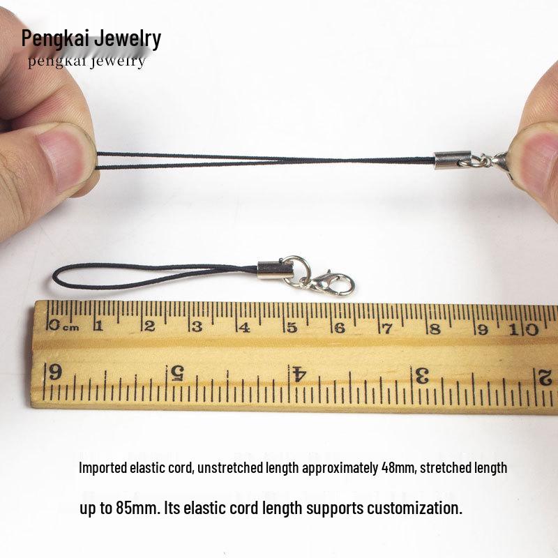 Elastic DIY Jewelry & Phone Lanyard with Lobster Clasp & Metal Tube