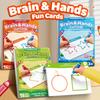 20 Peças Jogo de Cartas de Treinamento Cerebral Infantil Brinquedo Educacional Cognitivo Cartas de Jogo para o Cérebro Esquerdo e Direito Coordenação Motora Presente para Criança