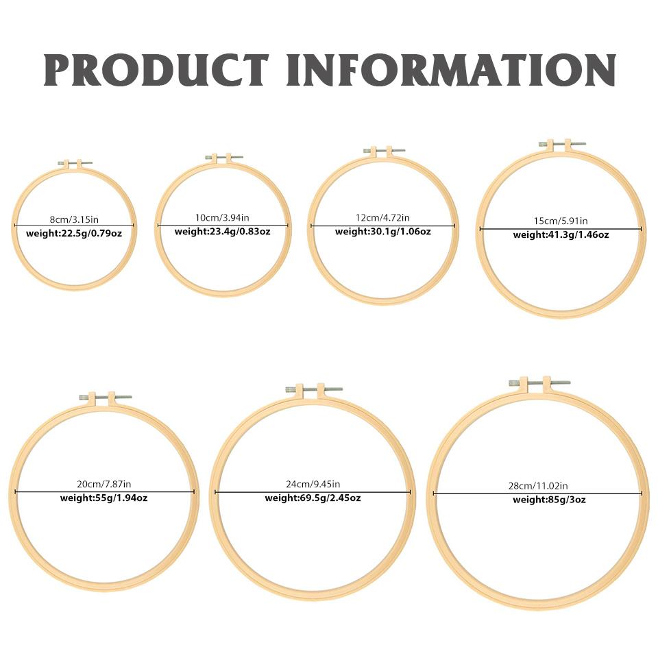 BUDDUR 1PC Plastic Embroidery Hoop Cross-Stitch Frame Hoop Circle Embroidery Shed DIY Handmade Craft Sewing Needwork Supplies