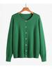 Women's Round Neck Knit Cardigan - Autumn Lightweight Short Coat, Casual Style