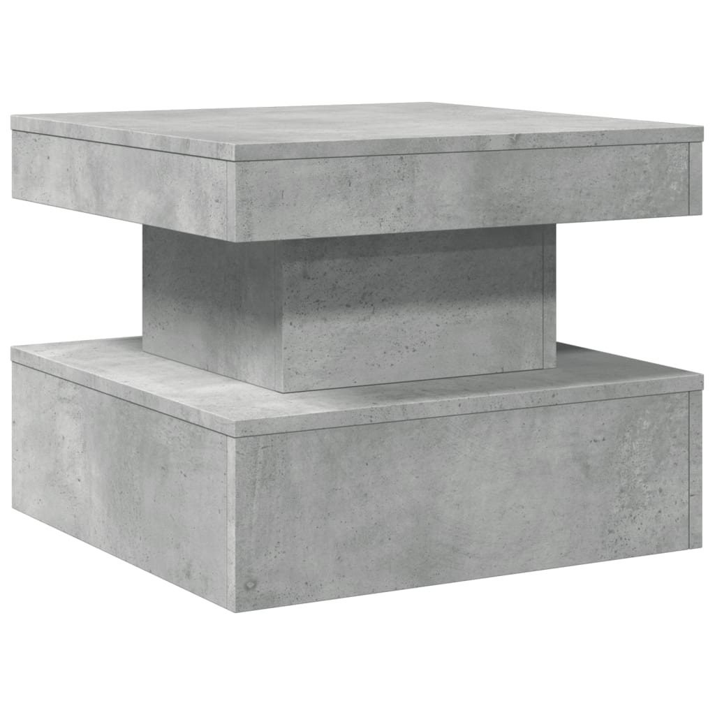 LED Coffee Table in Concrete Grey 50 x 50 x 40 cm