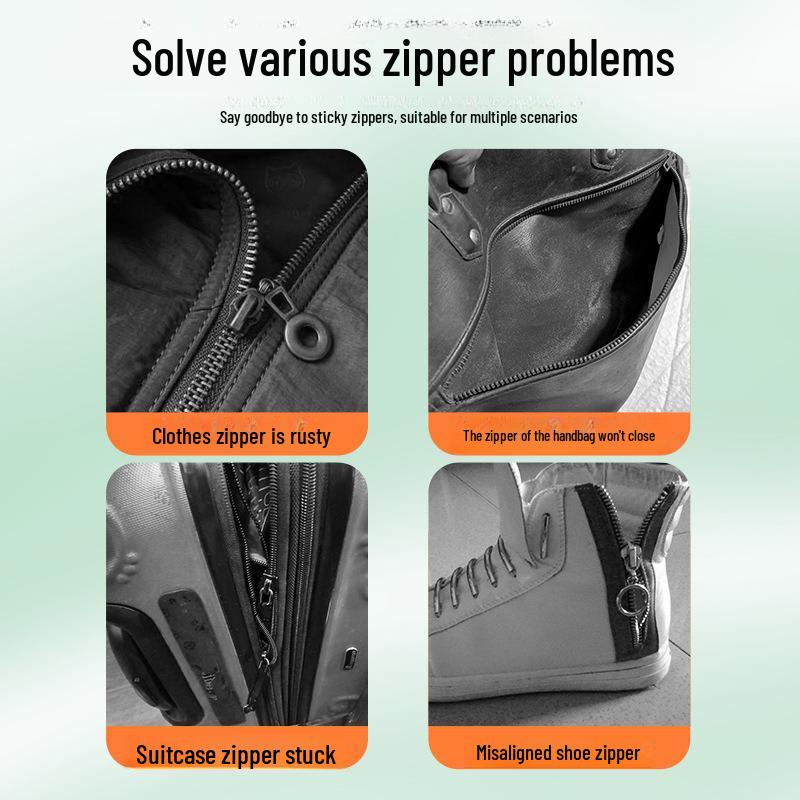 Ceketler ve Bagajlar için Evrensel Fermuar Yağlayıcı - Sıkışma Onarımı ve Bakımı için Özel Balmumu