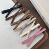 Leather Hair Clips Retro Bowknot Hairpins for Girls Sweet Barrettes Hairpin Hairgrips Women Fashion Hair Accessories Headwear