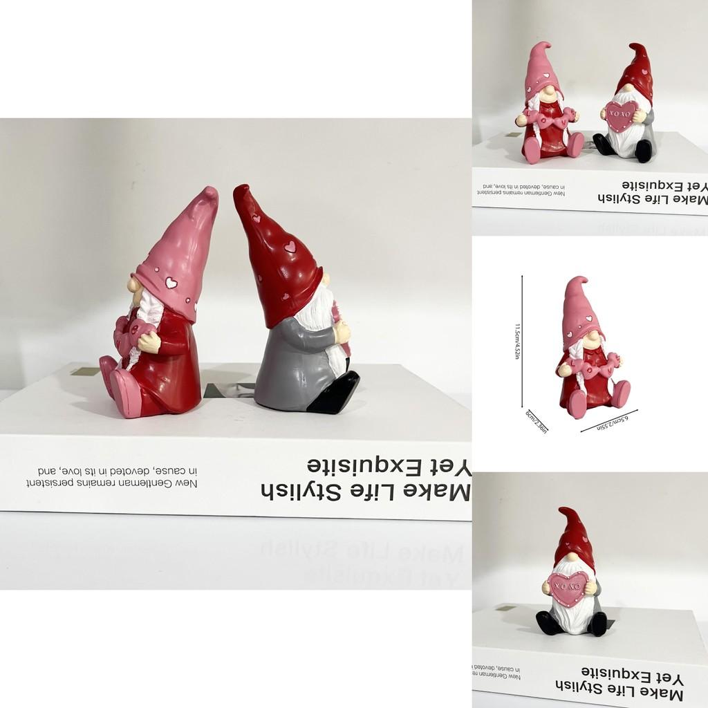Charmante Harz-Gnom-Elfen-Figur, perfekt für Valentinstag und Feiertagsdekorationen