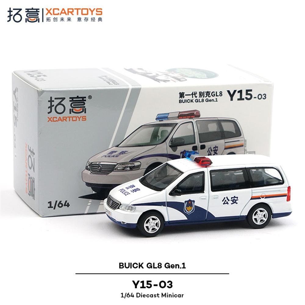 Xcartoys 1/64 Alloy Toy Police Car Model Collectible Ornament Buick GL8 Police Vehicle Model Display Piece