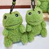 Зеленый лягушонок брелок мультфильм рюкзак кулон портативный плюшевый игрушечный брелок для детей