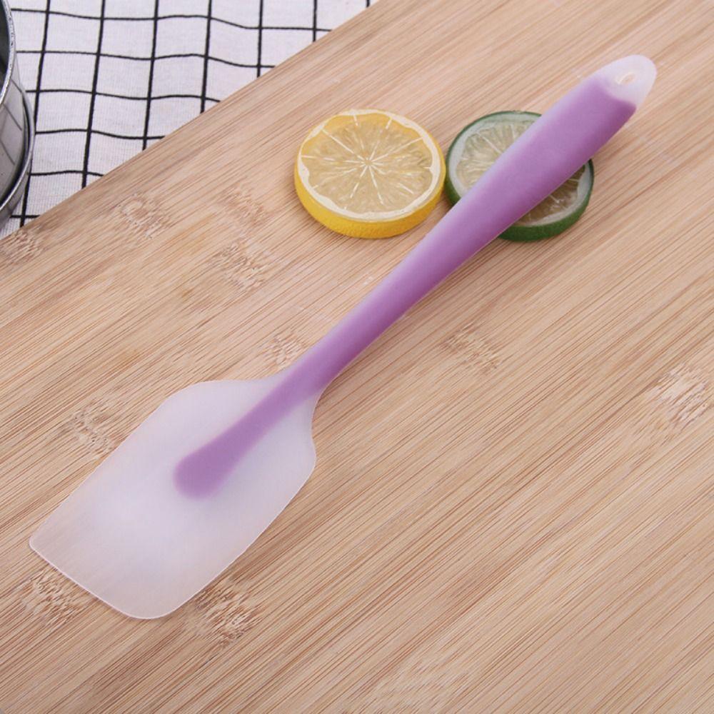 Long Handle Baking Spatula Translucent Cake Spatula Silicone Cream Spatula  Baking Stir Tools