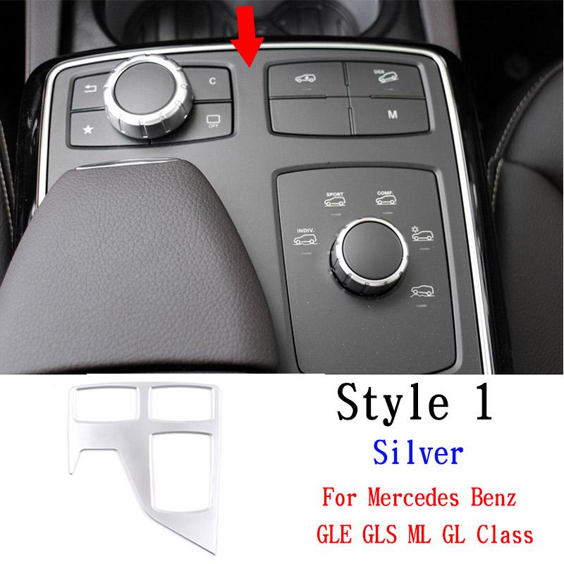 ABS Car Central Control Multimedia Frame Decoration Stickers For Mercedes-Benz GL GLS X166 13-19 ML GLE W167 Car Accessories