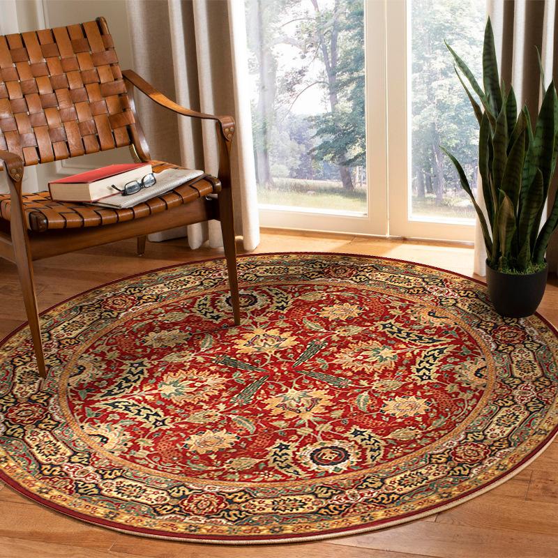 

Персидский Классический Этнический Стиль Круглый Ковер С Принтом Домашний Диван Гостиная Чайный Столик Ковер Diameter 80cm