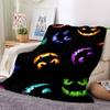 1pc Halloween Pumpkins Blanket, Lightweight Flannel Throw For Sofa, Bed, Travel, Camping, Livingroom, Office, Couch, Chair