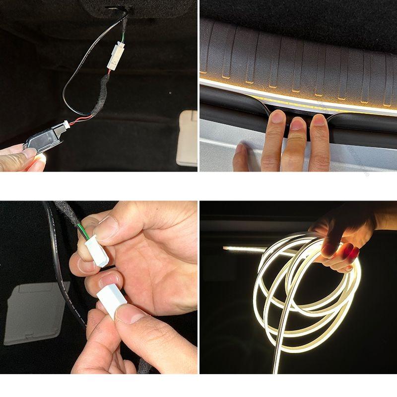 Für BYD HAN L EV DMi 2025 Auto Kofferraum Aufhellende LED-Streifenbeleuchtung Wasserdicht Flexibles Zubehör