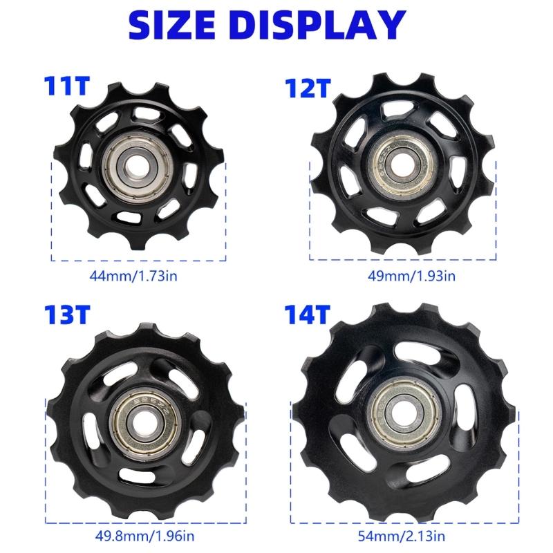 Bike Rear Derailleur Pulley Wheel Guide 11T 12T 13T 14T Bearing Road Bike Pulley Roller for 9/10/11 Bike