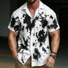 Trendy Tie-dye Short Sleeve Shirt, Casual Summer Fashion for Men