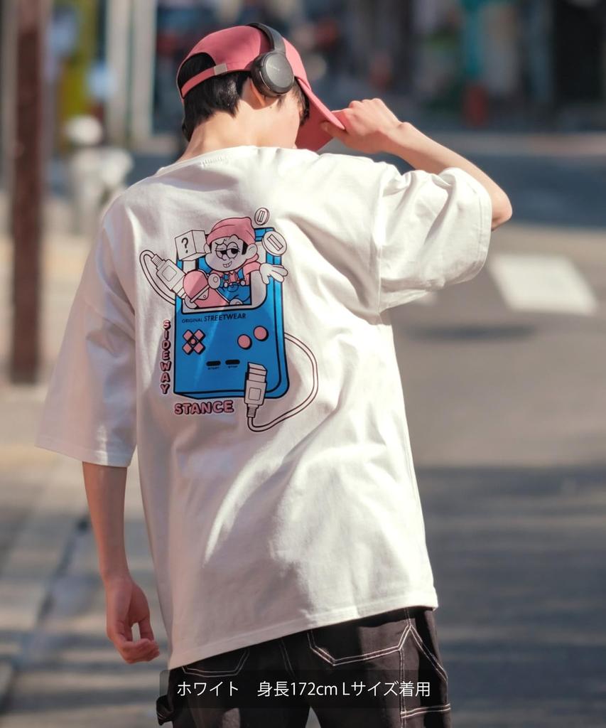 IMPROMES Casual SIDEWAYSTANCE Short Sleeve Game Print T-Shirt, Men's, Black