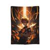Haikyuu Japanese Anime Flannel Blankets Hinata Shoyo Customized Throw Blanket for  Sofa Bedding Lounge 125*100cm Quilt,