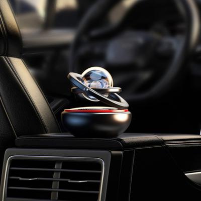 Solar Car Air Freshener Rotatable Ring Clear Planet Ball Long Lasting Fragrance Air Purifying Auto Aromatherapy Diffuser Ornament Car Interior
