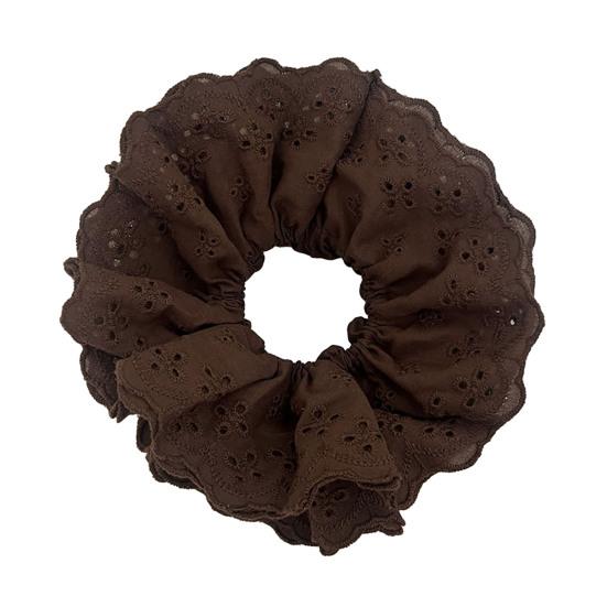 

Женская повязка для волос с четырехслойной кружевной отделкой, большая однотонная повязка для волос во французском стиле, аксессуары для волос кофейный