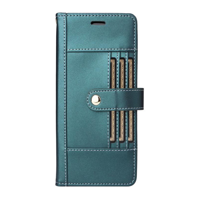 Skórzane etui portfelowe typu clamshell dla Xiaomi Redmi 14C 4G 5G 13C 12C 11A, etui z klapką all-inclusive, biznesowe, zewnętrzne, 6 przegródek na karty