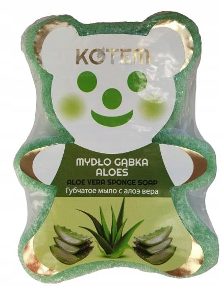 Kotem - Seife und Schwamm Badetuch Teddybär Aloe 130g