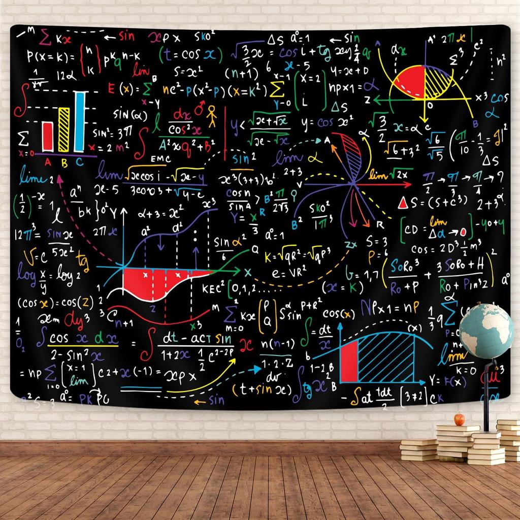 Science Tapestry Science Classroom Decor Posters Black White Education Formulas Tapestries Teacher Students School Educational