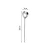 Stainless Steel Heart-Shaped Head Spoons Creative Home Tableware Teaspoon Coffee Ice Cream Honey Mixing Spoon Kitchen Dinnerware