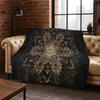 Bohemia Mandala Magic Flower Yoga Flannel Blanket Soft Warm Throw Blanket for Bedroom Living Room Bed Travel Camping Picnic Gift