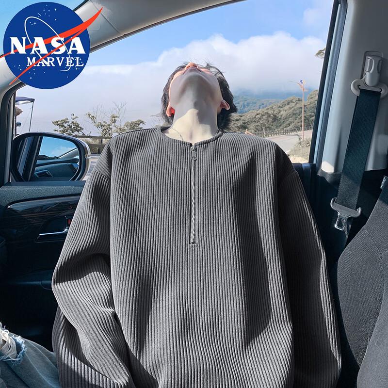 NASA MARVEL Long Sleeve Zipper T-Shirt