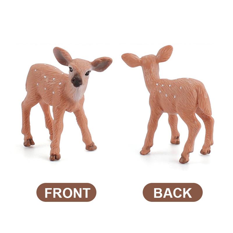 1pcs Animal Statue Small Whitetail Deer Solid Decoration Christmas Desktop Decoration Gift