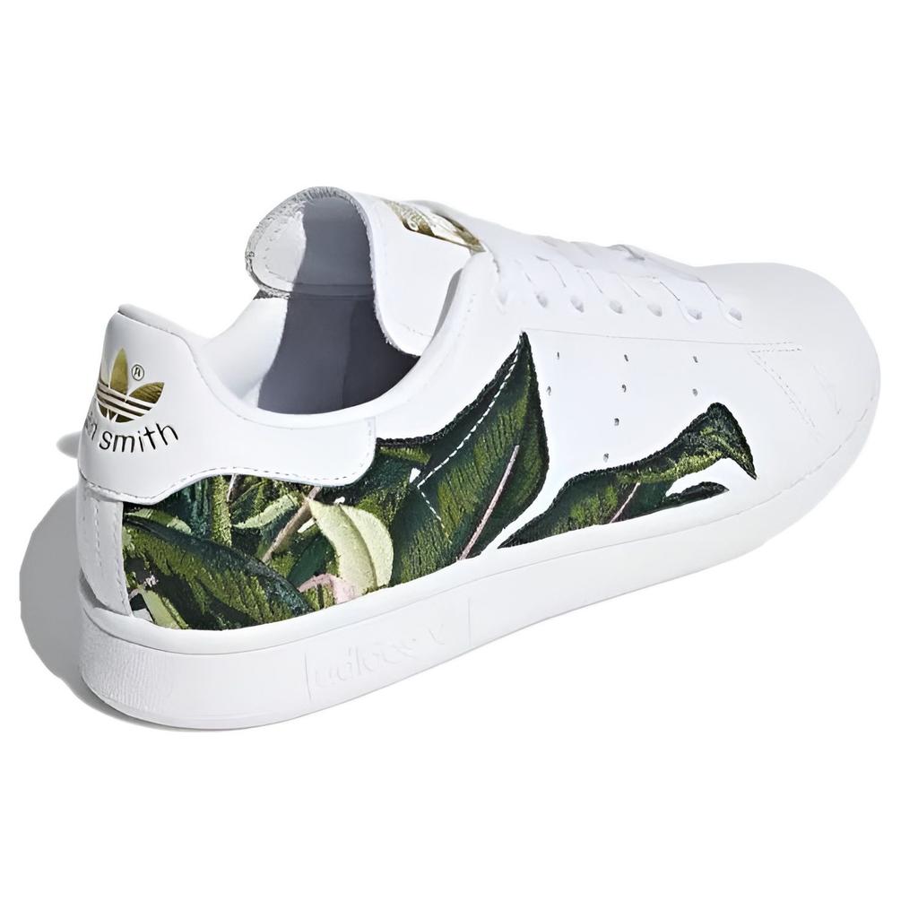 Adidas Originals Stan Smith Kožené Ležérní Pohodlné Protiskluzové Odolné Nízké Tenisky Dámské Tenisky Bílé Zelené B28012