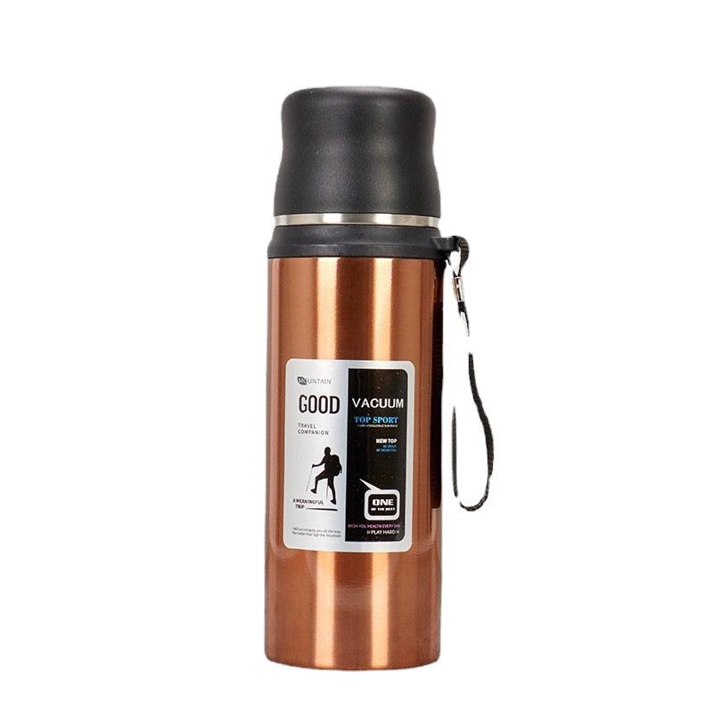 Large Capacity 304 Stainless Steel Insulated Sports Water Bottle with Lanyard