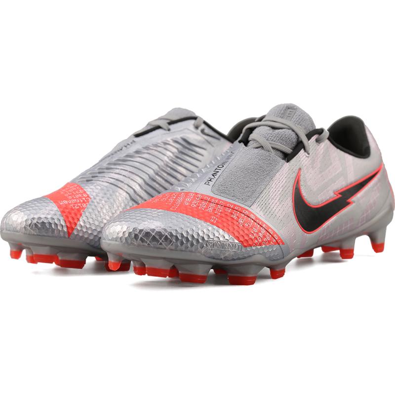 Nike Phantom Venom Elite Fg Metallic Grey Crimson Sneakers AO7540-906