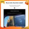 Transparent Static Cling Sticker for Vehicle Dashcam & Inspection Marks