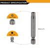 1/3/5pcs TT6-TT50 Security Torx Head Screwdriver Bit 1/4" Hex Shank Magnetic Tamper Proof 6 Point Star Screw Driver Drill Bits