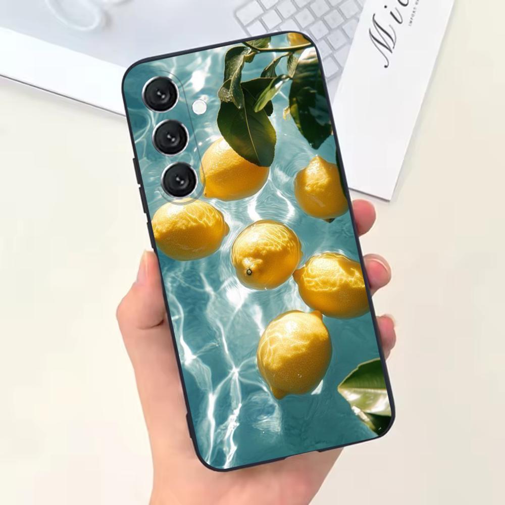 Fruit Lemon Painting  Phone Case For Samsung Galaxy A13,A21s,A22,A31,A32,A52,A53,A71,A80,Soft Black Shell