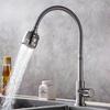 304 Stainless Steel Single Cold Water Faucet Universal Rotation Single Handle Black Color Deck Mounted Kitchen Sink Water Tap