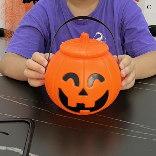 Halloween Party Props Plastic Pumpkin Bucket Decorate Halloween Decoration