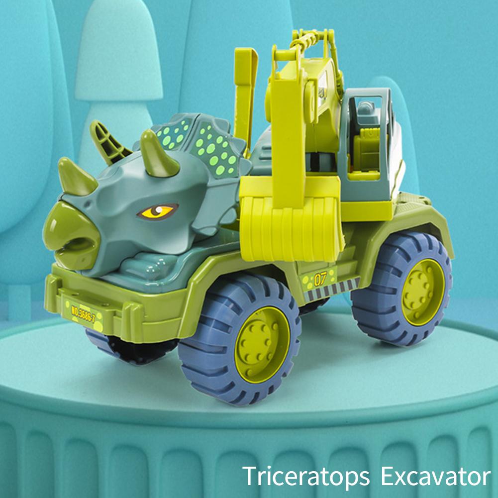 Children Dinosaur Engineering Car Toys Kids Large Size Transport Excavator Vehicles Carrier Truck Toy Pull Back Vehicle Gifts