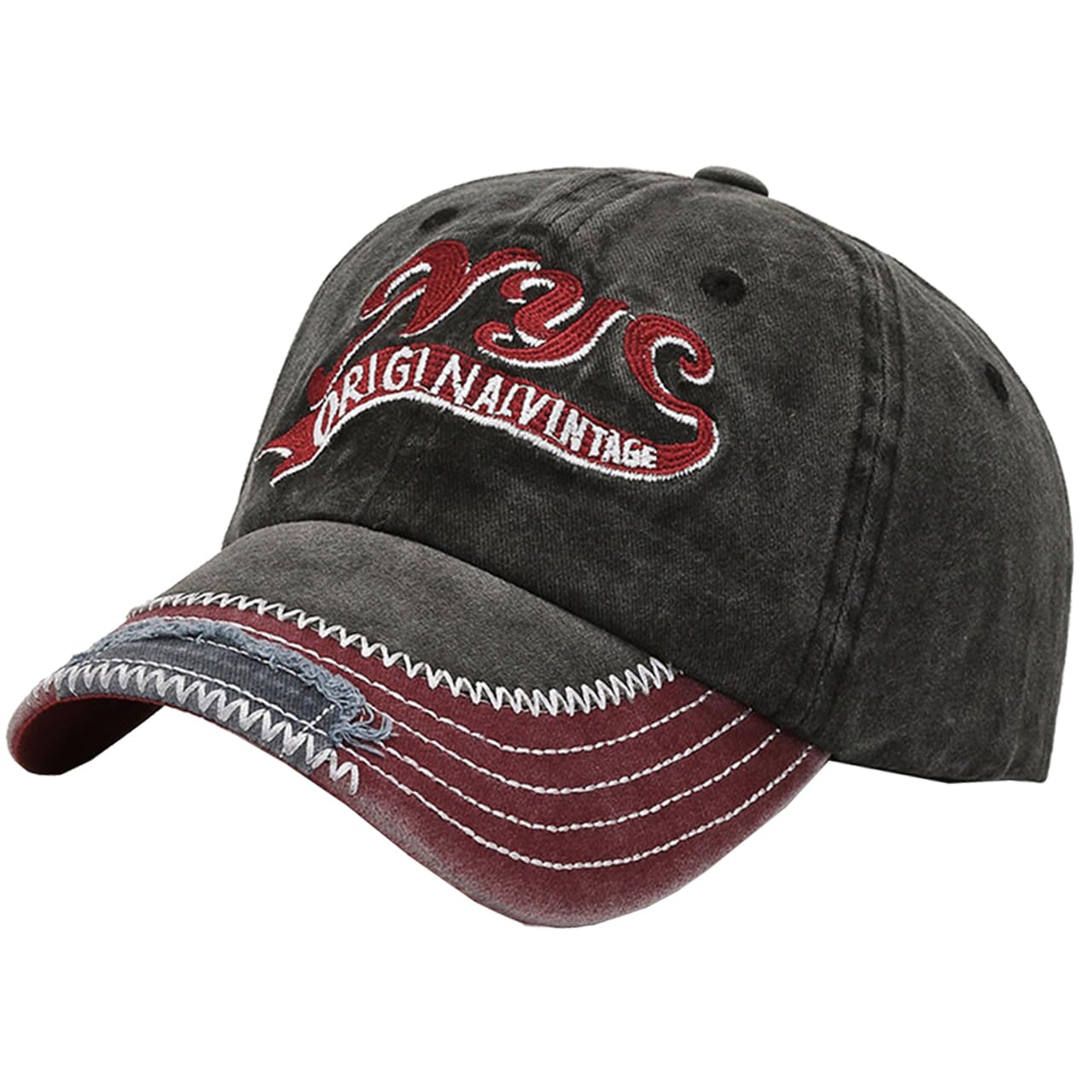 

Хромированный Журавль Винтаж CB166 Шляпа/Кепка, Потертый, Ретро, Повседневный, Стильный, Мужской/Женский, (черный) чёрный