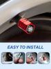 4Pcs Compass Aluminum Alloy Valve Caps, Hex Leak-Proof Tire Valve Covers, Stylish Wheel Hub Accessories