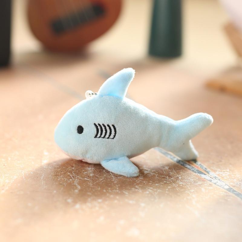 Shark Fun Plush Keychain Adorable Stuffed Animal Doll With Soft Crystal Fabric For Bags