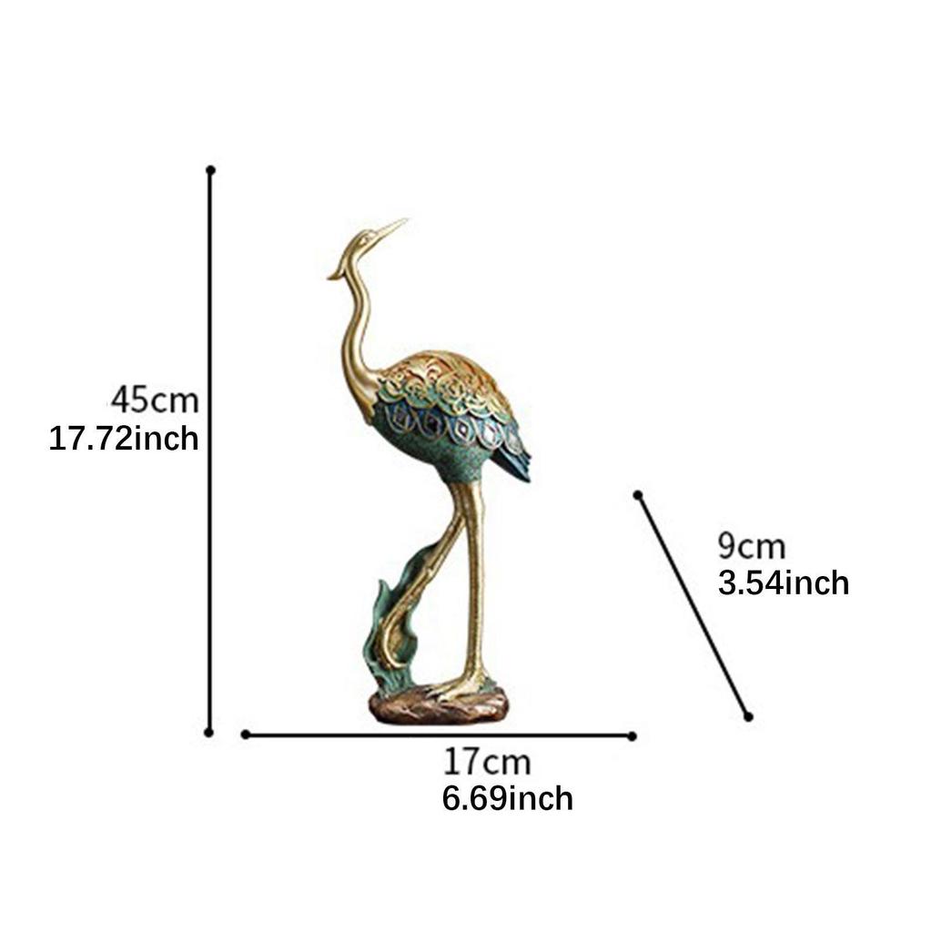 Animal Crane Statue Sculpture Resin