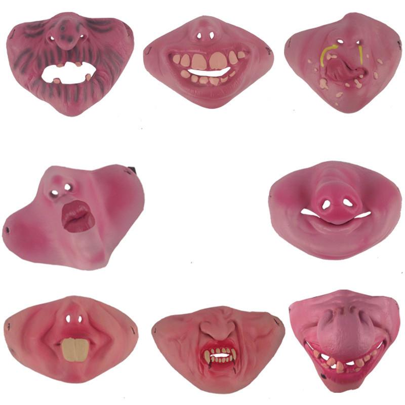 Hilarious Halloween Half Face Mask With Comical Pig Nose For Costume Fun