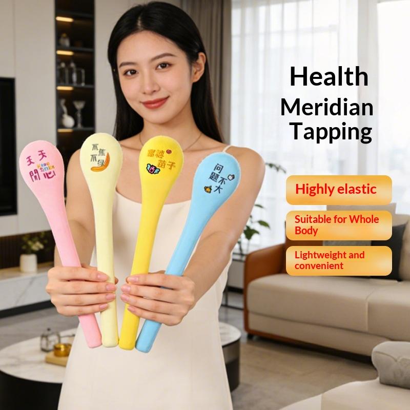1Pcs Back Pain Relief Portable Body Vibration Hammer High Elasticity Plush Massage Pat Fu Character Slap Stick Massager