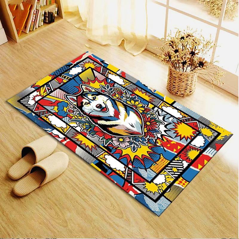 2025 New Husky Dog Carpet Rug for Living Room Bedroom Home Sofa Decoration,Kids play Non-slip Floor Mat66