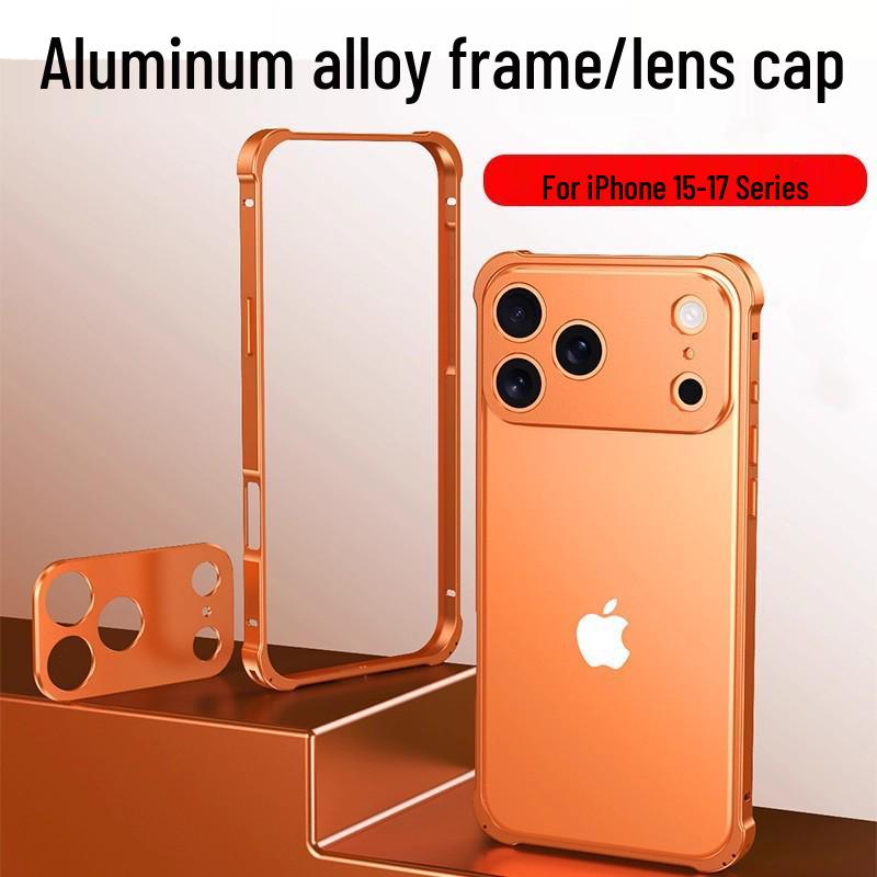 iPhone 17 Pro Max Clamshell Metal Frame Case with Heat Dissipation and Drop Protection